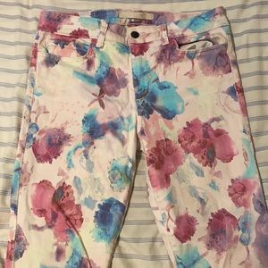 Joe’s floral watercolor denim jeans